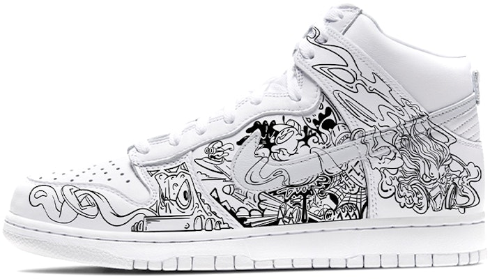 【客製球鞋】Nike Dunk High 中國風 城隍廟 手繪 中國風客製 高筒 板鞋 男款 黑白 Buy 【客製球鞋】Nike Dunk High 中國風 城隍廟 手繪 中國風客製 高筒 板鞋 男款 黑白