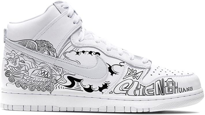 【客製球鞋】Nike Dunk High 中國風 城隍廟 手繪 中國風客製 高筒 板鞋 男款 黑白 Order 【客製球鞋】Nike Dunk High 中國風 城隍廟 手繪 中國風客製 高筒 板鞋 男款 黑白