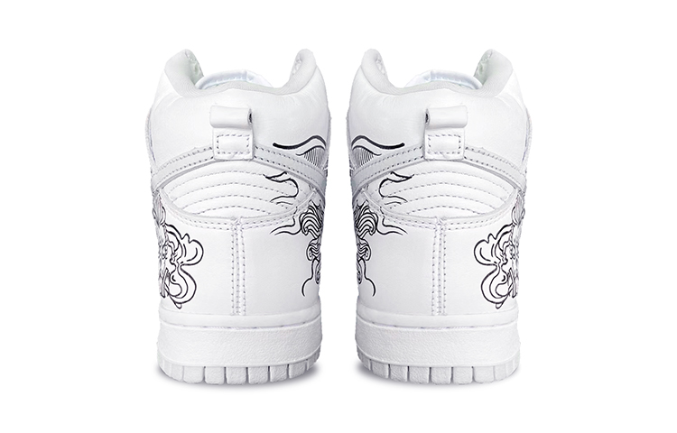 Shop 【客製球鞋】Nike Dunk High 中國風 城隍廟 手繪 中國風客製 高筒 板鞋 男款 黑白