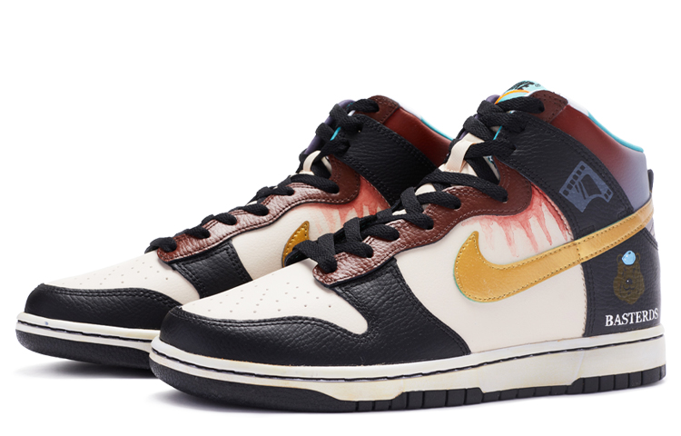 Lookbook [Zapatillas Personalizadas] Nike Dunk High EMB 'Negro Amarillo' DO9455-200(TeamR-无耻混蛋男款黑黄)