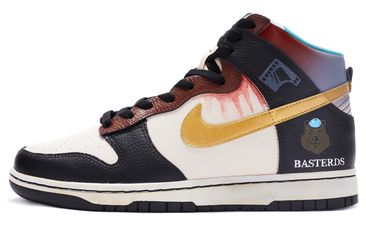 Buy [Sepatu Custom] Nike Dunk High EMB 'Inglourious Basterds Hitam Putih Kuning' DO9455-200(TeamR-无耻混蛋男黑黄S-BOX)