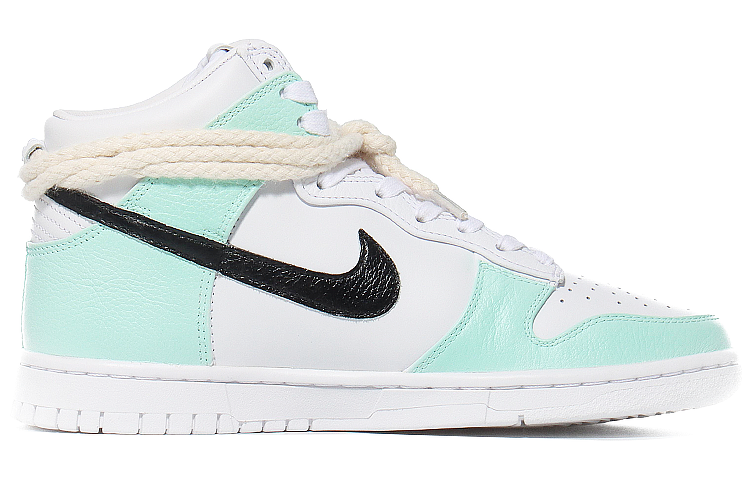 Order 【定製球鞋】Nike Dunk High Retro 詩意古風 竹林寫意 防滑輕便 高幫 板鞋 男女同款 白綠色