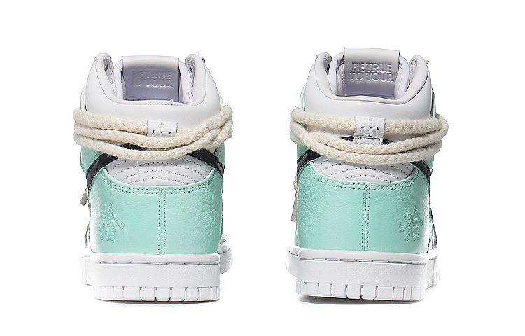 Purchase 【定製球鞋】Nike Dunk High Retro 詩意古風 竹林寫意 防滑輕便 高幫 板鞋 男女同款 白綠色