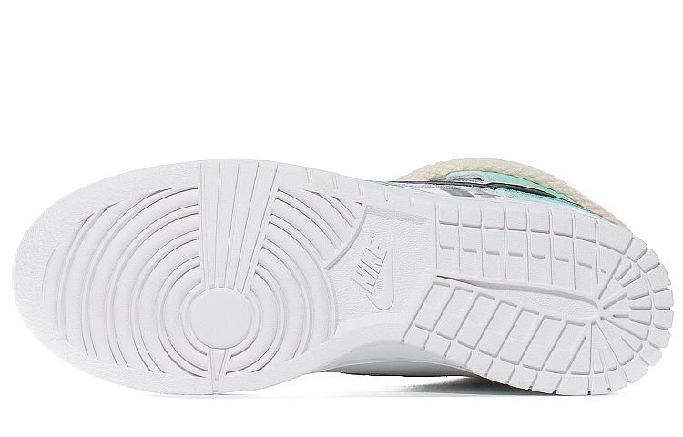 Details for 【定製球鞋】Nike Dunk High Retro 詩意古風 竹林寫意 防滑輕便 高幫 板鞋 男女同款 白綠色