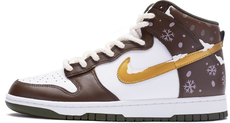 【定制球鞋】Nike Dunk High Retro 雪花 噴繪手繪 聖誕主題定制 高幫 板鞋 男款 白棕 Buy 【定制球鞋】Nike Dunk High Retro 雪花 噴繪手繪 聖誕主題定制 高幫 板鞋 男款 白棕