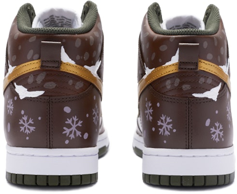 【定制球鞋】Nike Dunk High Retro 雪花 噴繪手繪 聖誕主題定制 高幫 板鞋 男款 白棕 Purchase 【定制球鞋】Nike Dunk High Retro 雪花 噴繪手繪 聖誕主題定制 高幫 板鞋 男款 白棕