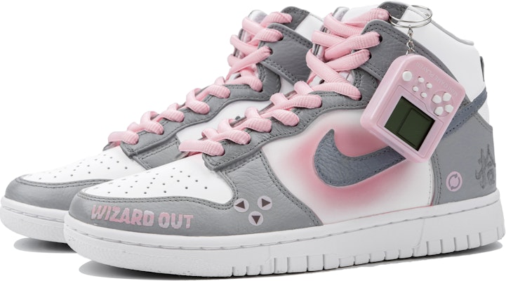【定制球鞋】Nike Dunk High Retro 頭號玩家 賽博霓虹 遊戲 禮盒 高幫 板鞋 男女同款 灰粉 Lookbook 【定制球鞋】Nike Dunk High Retro 頭號玩家 賽博霓虹 遊戲 禮盒 高幫 板鞋 男女同款 灰粉