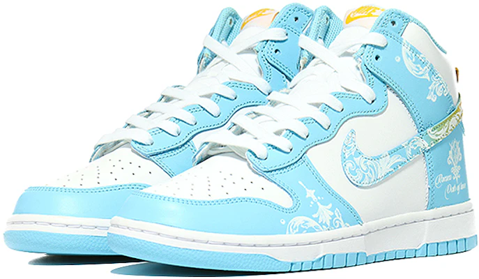 【定製球鞋】Nike Dunk High retro 愛之誓言 清新天藍 耐磨防滑 高筒 滑板鞋 男款 白藍 Lookbook 【定製球鞋】Nike Dunk High retro 愛之誓言 清新天藍 耐磨防滑 高筒 滑板鞋 男款 白藍