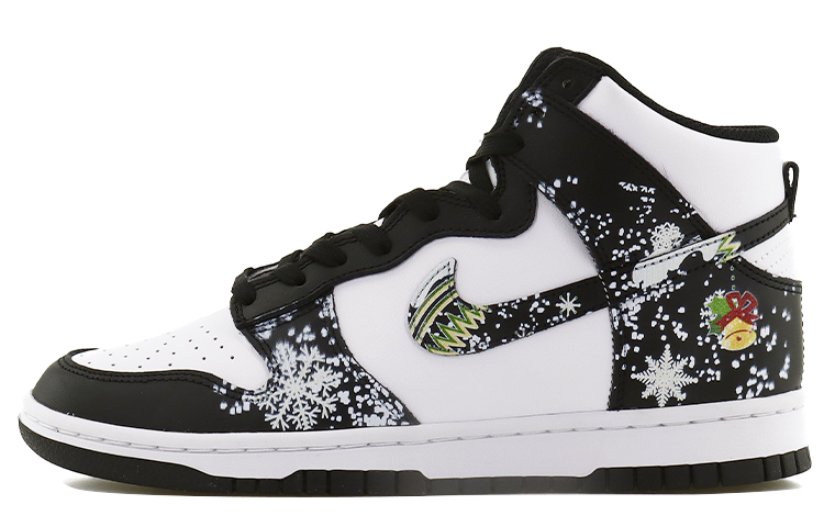 Buy [定制鞋款] 耐克Dunk高帮复古'新年雪花黑白' DD1399-105(Team10-冬季雪景QD)