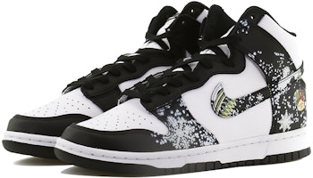 【訂製球鞋】 Nike Dunk High Retro 潮流兔年 雪花氛圍感 搖鈴響當當 復古休閒 高幫 板鞋 男款 黑白 Lookbook 【訂製球鞋】 Nike Dunk High Retro 潮流兔年 雪花氛圍感 搖鈴響當當 復古休閒 高幫 板鞋 男款 黑白