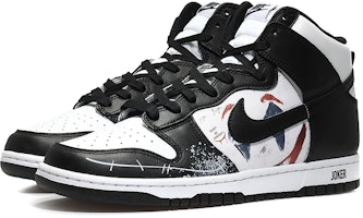 【訂製球鞋】Nike Dunk High Retro 熊貓 黑標 小丑圖案 經典電影 復古休閒 高筒 板鞋 男款 黑白 Lookbook 【訂製球鞋】Nike Dunk High Retro 熊貓 黑標 小丑圖案 經典電影 復古休閒 高筒 板鞋 男款 黑白