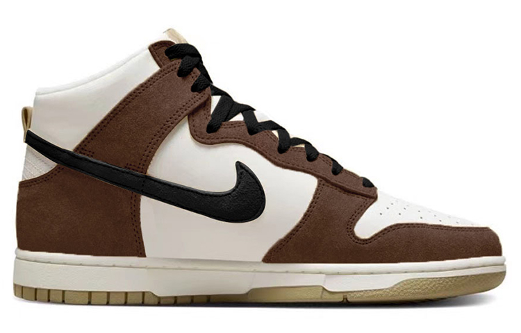 Order [カスタムシューズ] ナイキ ダンク ハイ レトロ PRM 'ブラックモカ' DQ7679-001(TeamY-男款复古黑摩卡黑棕)