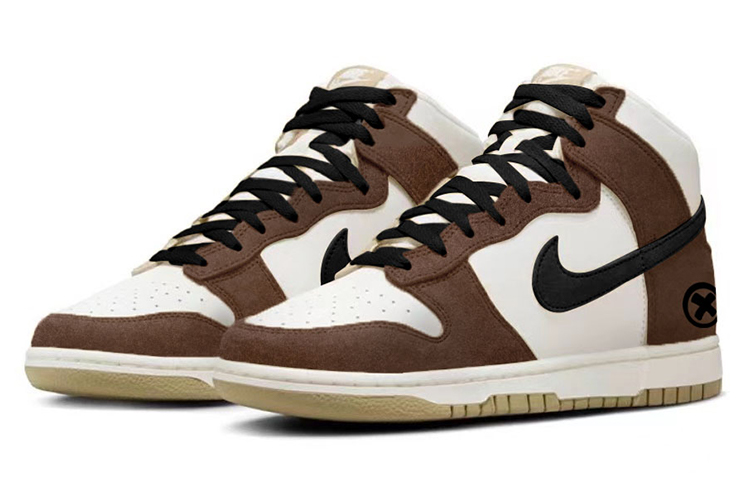 Lookbook [カスタムシューズ] ナイキ ダンク ハイ レトロ PRM 'ブラックモカ' DQ7679-001(TeamY-男款复古黑摩卡黑棕)