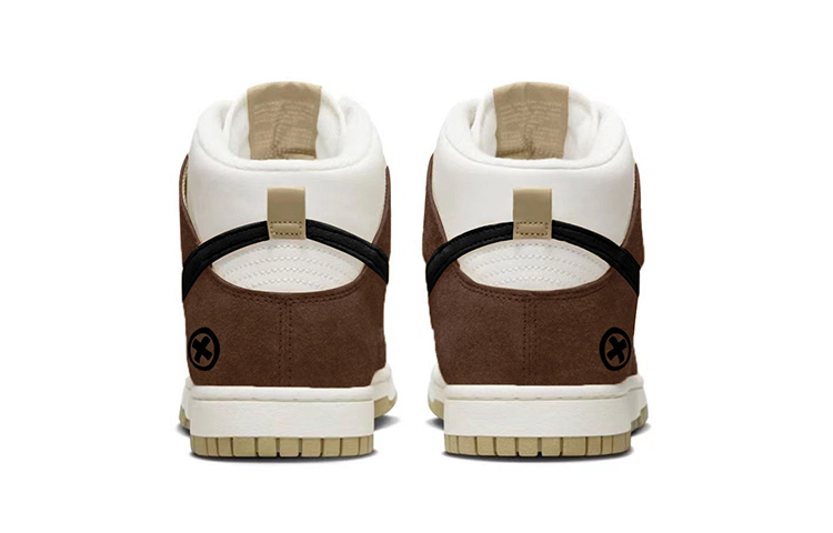 Shop [カスタムシューズ] ナイキ ダンク ハイ レトロ PRM 'ブラックモカ' DQ7679-001(TeamY-男款复古黑摩卡黑棕)