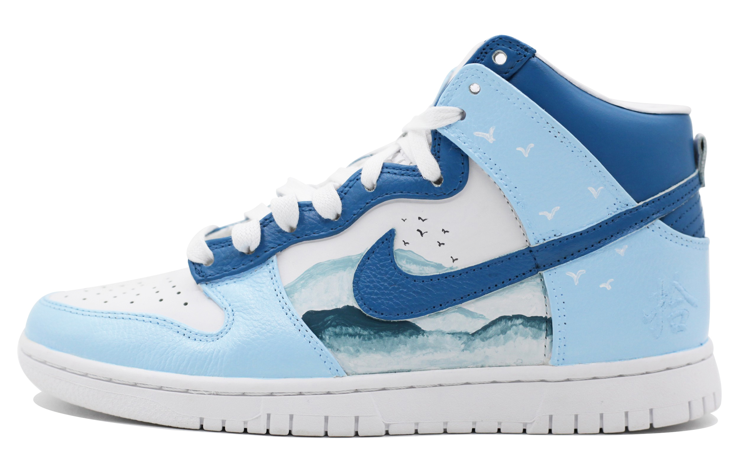 Buy [定制鞋] 耐克 Dunk 高帮复古 PRM '蓝白色' DO2321-111(Team39-AMY88国风)