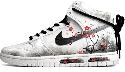 【カスタムシューズ】ナイキ ダンク ハイ レトロ PRM 'Mei カスタム - 石 中国 手描き' DO2321-111(Team11-梅男女同款白黑红) Buy 【カスタムシューズ】ナイキ ダンク ハイ レトロ PRM 'Mei カスタム - 石 中国 手描き' DO2321-111(Team11-梅男女同款白黑红)