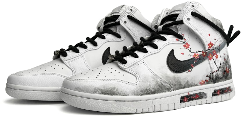 나이키 덩크 하이 레트로 프리미엄 '메이 커스텀 - 시 중국 수작업' DO2321-111(Team11-梅男女同款白黑红) Lookbook 나이키 덩크 하이 레트로 프리미엄 '메이 커스텀 - 시 중국 수작업' DO2321-111(Team11-梅男女同款白黑红)