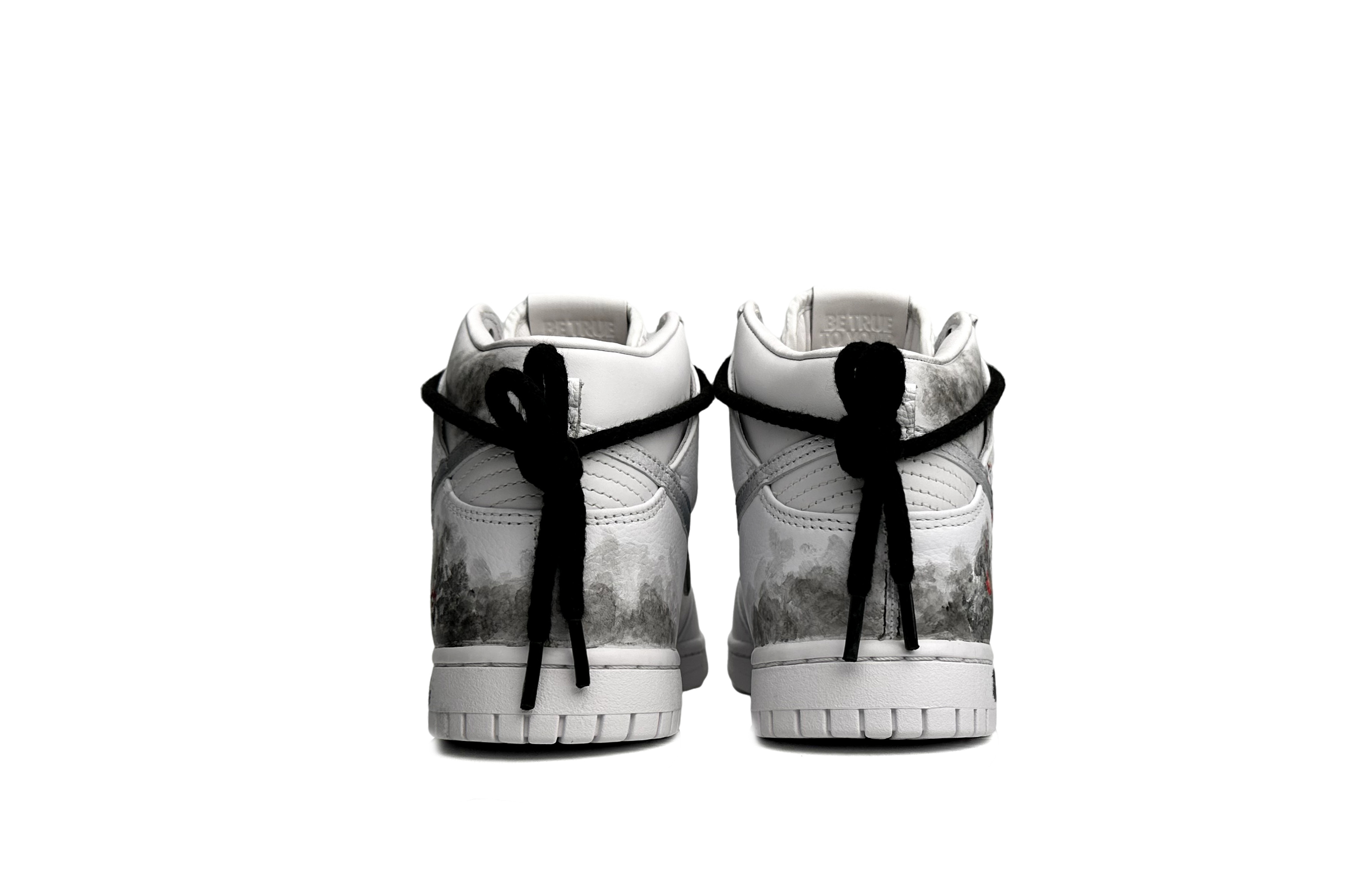 Shop Zapatillas Nike Dunk High Retro PRM 'Mei Custom - Pintura China a Mano' DO2321-111(Team11-梅男女同款白黑红)