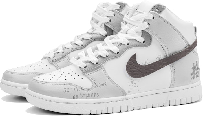 【客製化球鞋】Nike Dunk High Retro PRM 加百利 文藝復興 油畫 禮盒 高幫 板鞋 男女同款 灰 Lookbook 【客製化球鞋】Nike Dunk High Retro PRM 加百利 文藝復興 油畫 禮盒 高幫 板鞋 男女同款 灰
