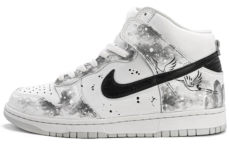 Buy 【訂製球鞋】 Nike Dunk High SP "Pure Platinum" 中國風 水墨丹青 高幫 板鞋 男女同款 黑白