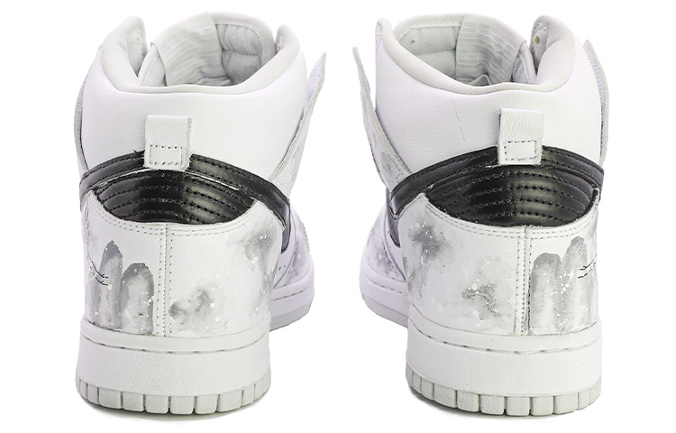 Shop 【訂製球鞋】 Nike Dunk High SP "Pure Platinum" 中國風 水墨丹青 高幫 板鞋 男女同款 黑白