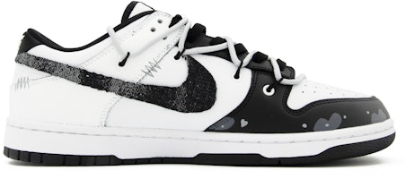 【客製球鞋】 Nike Dunk Low 50度黑 簡約 塗鴉 解構 低筒 板鞋 男款 黑白 Order 【客製球鞋】 Nike Dunk Low 50度黑 簡約 塗鴉 解構 低筒 板鞋 男款 黑白