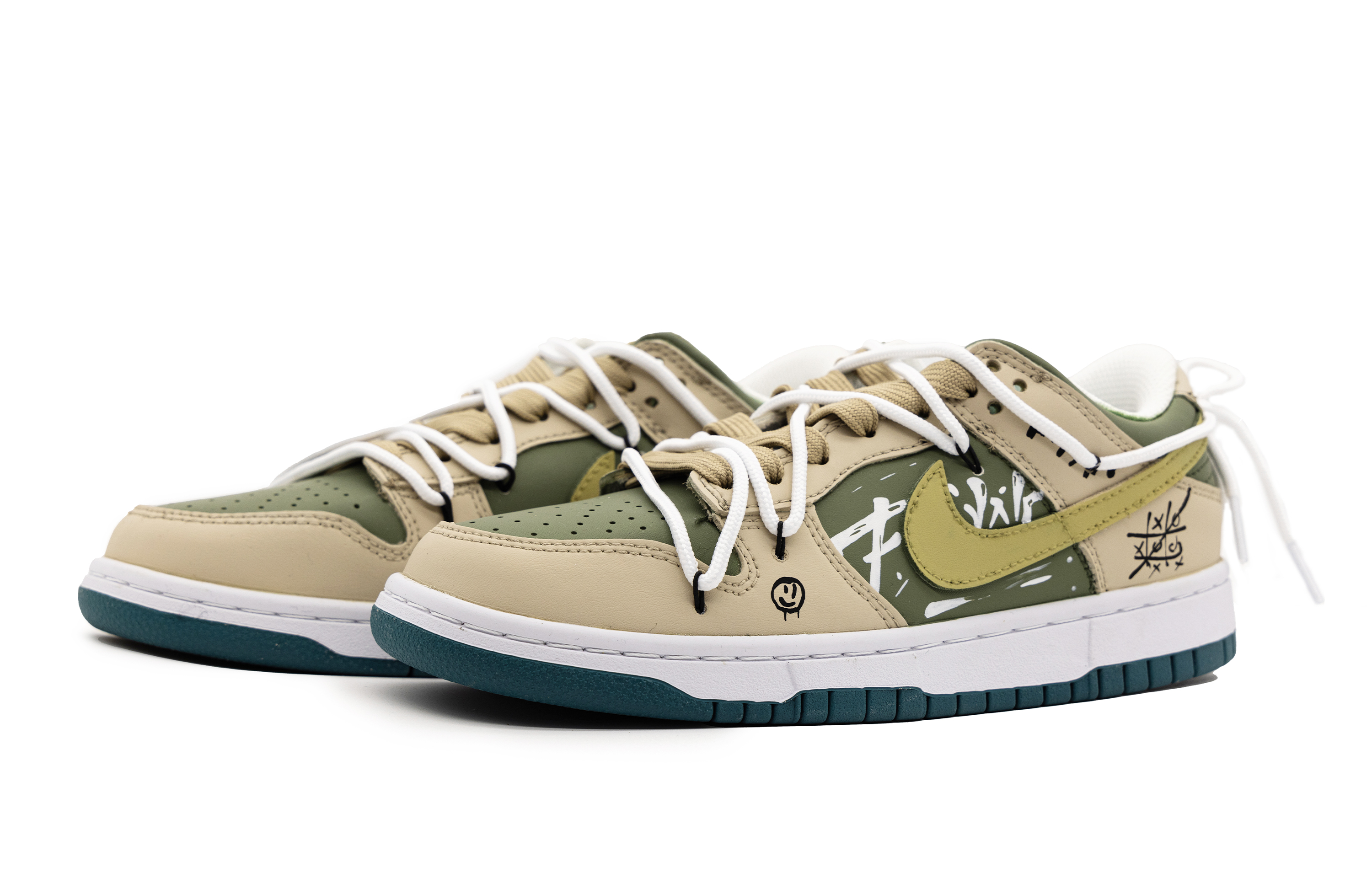 Lookbook Nike Dunk Low "Grafiti Abstracto Amarillo-Verde" FD9911-101(Team51-女款涂鸦-抽象派)