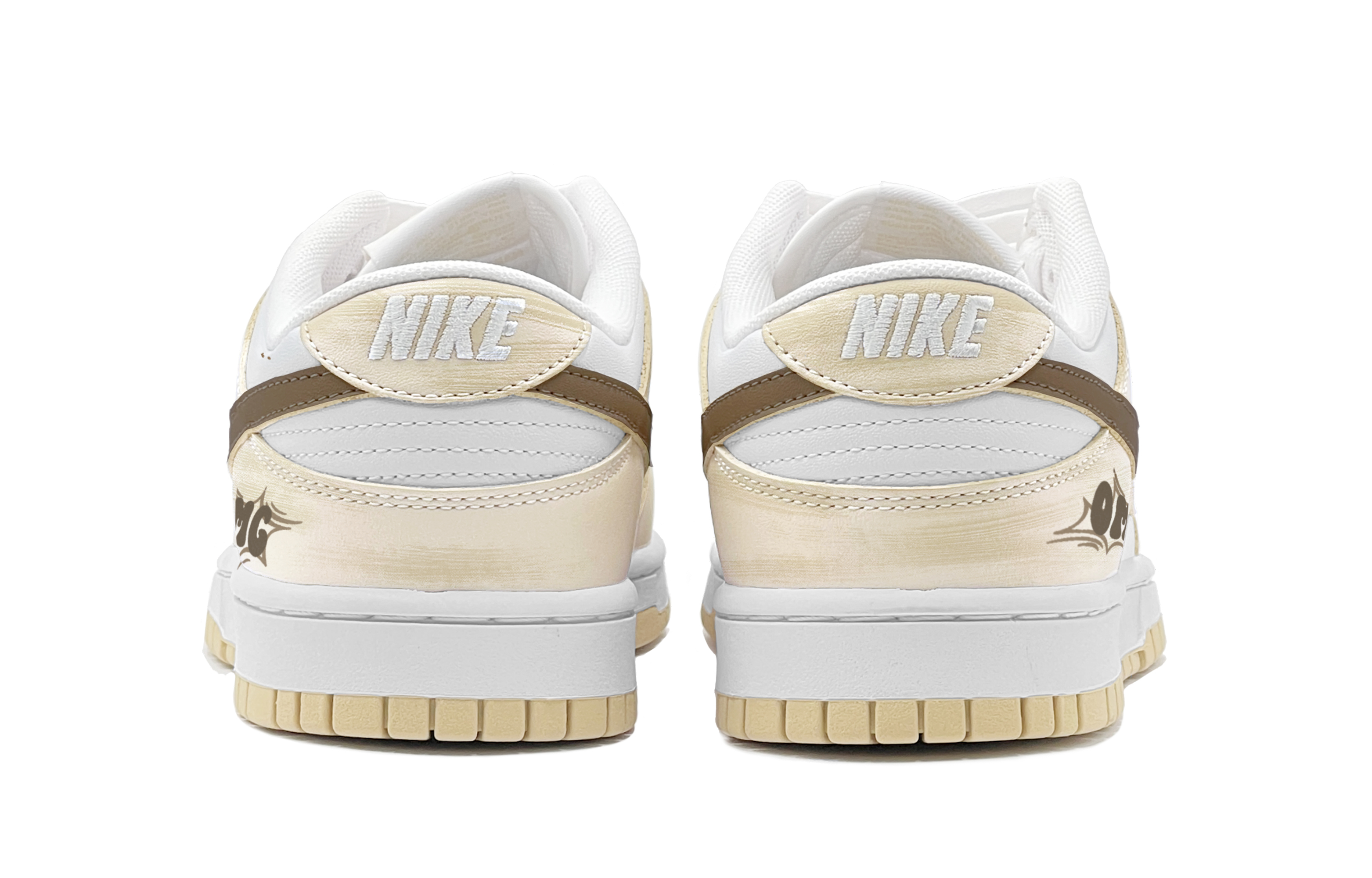 Shop 【訂製球鞋】Nike Dunk Low 學院風 趣味塗鴉 OMG 限定鞋盒 休閒 低筒 板鞋 男款 米黃