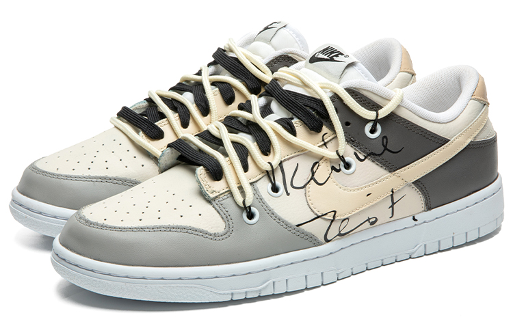 Lookbook [Sepatu Custom] Nike Dunk Low 'Aged Mocha' DJ6188-200(TeamB-男款字母摩卡F-BOX)