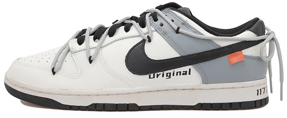 【客製化球鞋】Nike Dunk Low 粗糙質感 OW風格 解構風潮 復古潮流 低筒 滑板鞋 GS 米黃黑灰 Buy 【客製化球鞋】Nike Dunk Low 粗糙質感 OW風格 解構風潮 復古潮流 低筒 滑板鞋 GS 米黃黑灰