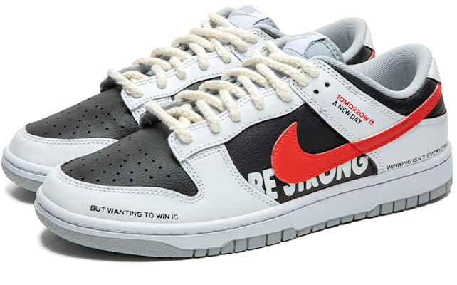 나이키 덩크 로우 '빈티지 레드 스우시' (커스텀) DJ6188-003(TeamB-男款红钩灰白F-BOX) Lookbook 나이키 덩크 로우 '빈티지 레드 스우시' (커스텀) DJ6188-003(TeamB-男款红钩灰白F-BOX)