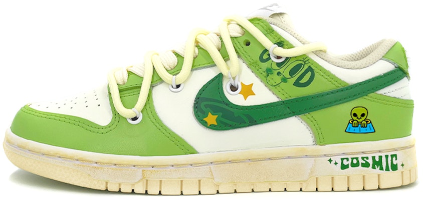 【訂製球鞋】【預售】 Nike Dunk Low 520 vibe 做舊風 外星人 星星宇宙 卡通 低幫 板鞋 男款 綠 Buy 【訂製球鞋】【預售】 Nike Dunk Low 520 vibe 做舊風 外星人 星星宇宙 卡通 低幫 板鞋 男款 綠