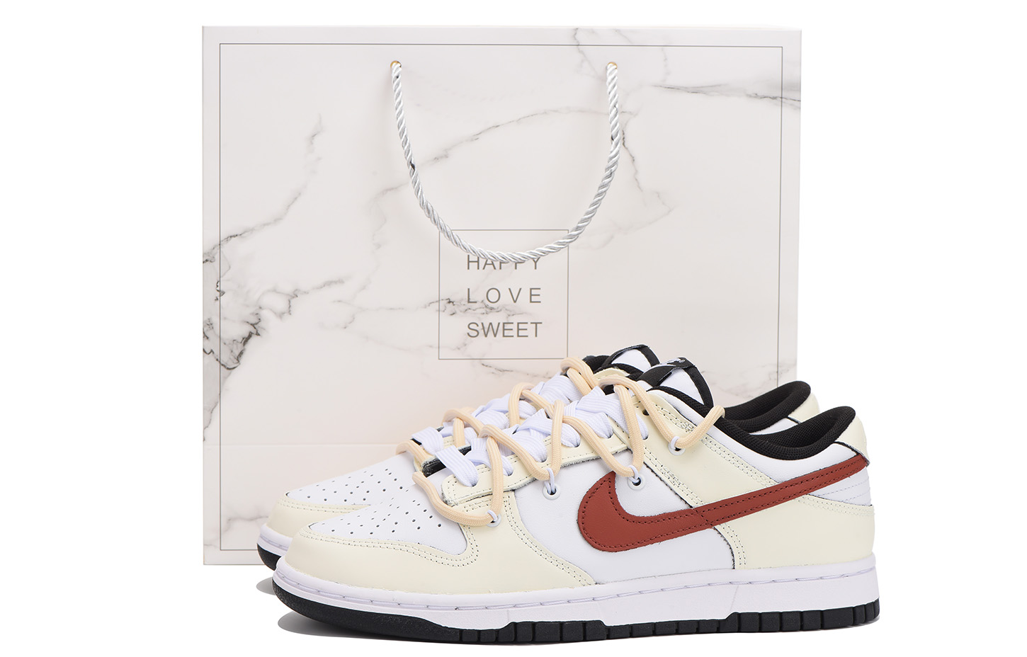 Buy [Zapatillas Personalizadas] Nike Dunk Low 'Rojo Almendra' DD1391-100(Team59-男款杏仁红)