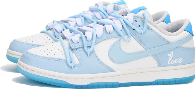 【定製球鞋】Nike Dunk Low 字母 解構 高街 防滑耐磨 低筒 滑板鞋 男女同款 藍色 Lookbook 【定製球鞋】Nike Dunk Low 字母 解構 高街 防滑耐磨 低筒 滑板鞋 男女同款 藍色