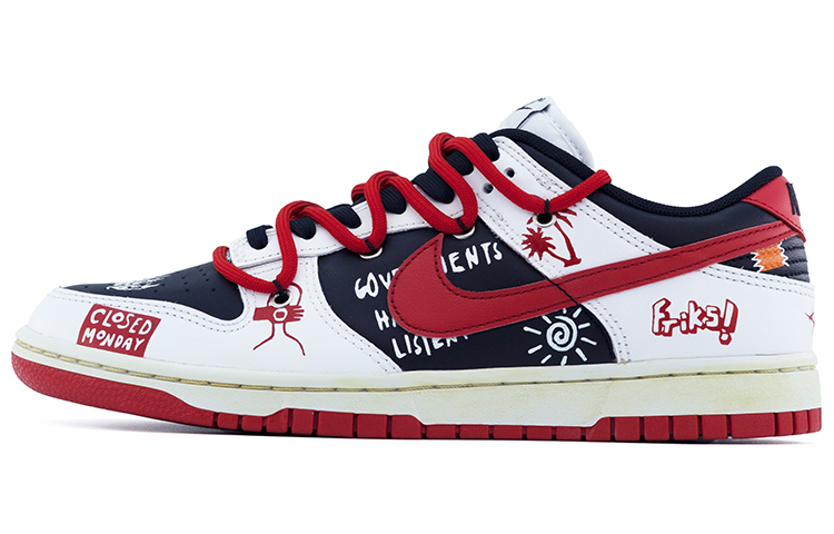 Buy ナイキダンクロー 'アメリカングラフィティ非対称デコンホワイトレッド' FD9762-061(team肆-白红涂鸦A)