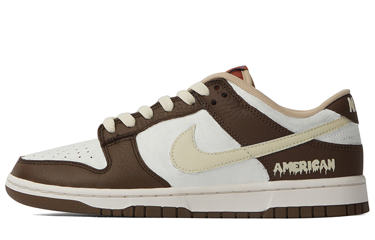Buy [カスタムシューズ] ナイキ ダンク ロー 'アメリカンレトロ ブラウンホワイト' DR9704-200(Team拾柒-男款低帮加浓美式板鞋)