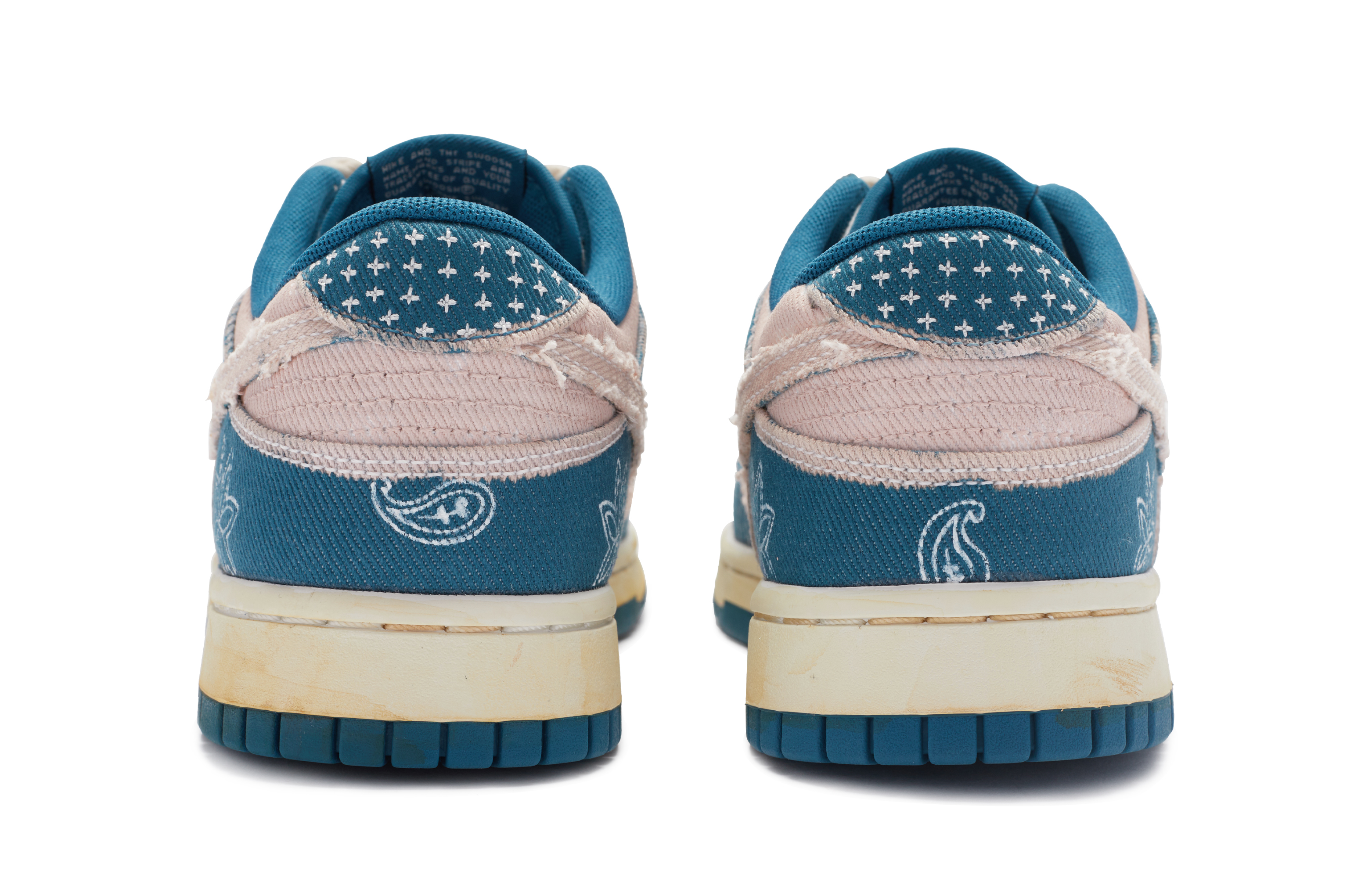 Shop [Kasut Custom] Nike Dunk Low 'Retro Amerika Pink Biru' DV0834-101(TeamR-男款迷情腰果花)