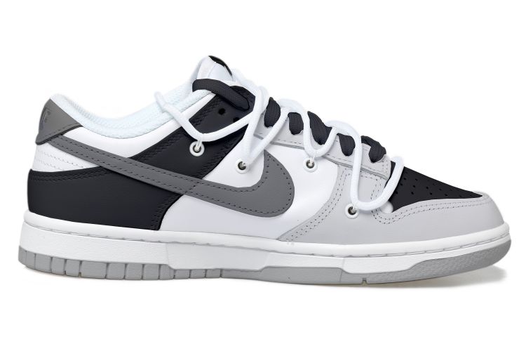 Order 【定制球鞋】 Nike Dunk Low 復古 天使 解構鞋帶 低幫 板鞋 GS 黑灰色