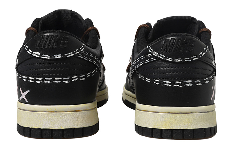Purchase 【訂製球鞋】 Nike Dunk Low 二次元倒鉤 做舊Vibe風 雙x 復古 解構風 低幫 板鞋 男款 黑白粉