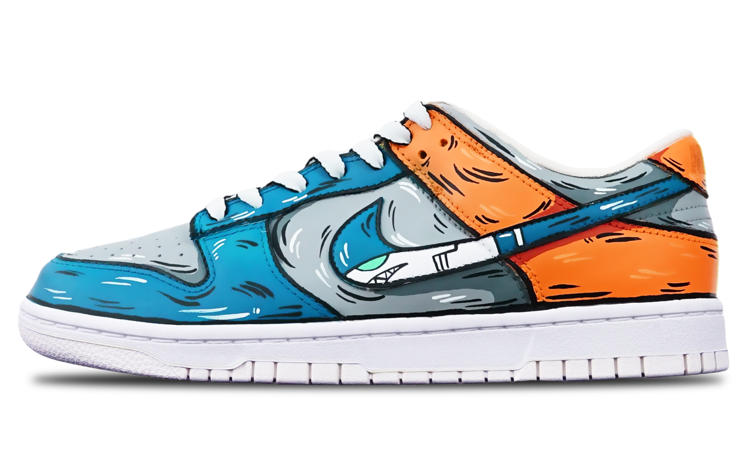 Buy カスタム ダンク "アニシャミ" (Kasutamu Danku "Anishami") DH9765-100(TeamT-鲨鱼灰蓝橙女S-BOX)