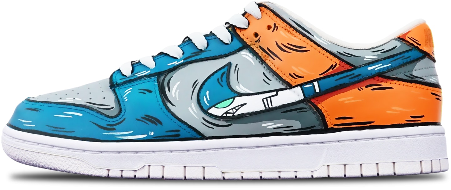 custom-shoes-nike-dunk-low-anime-shark-missile