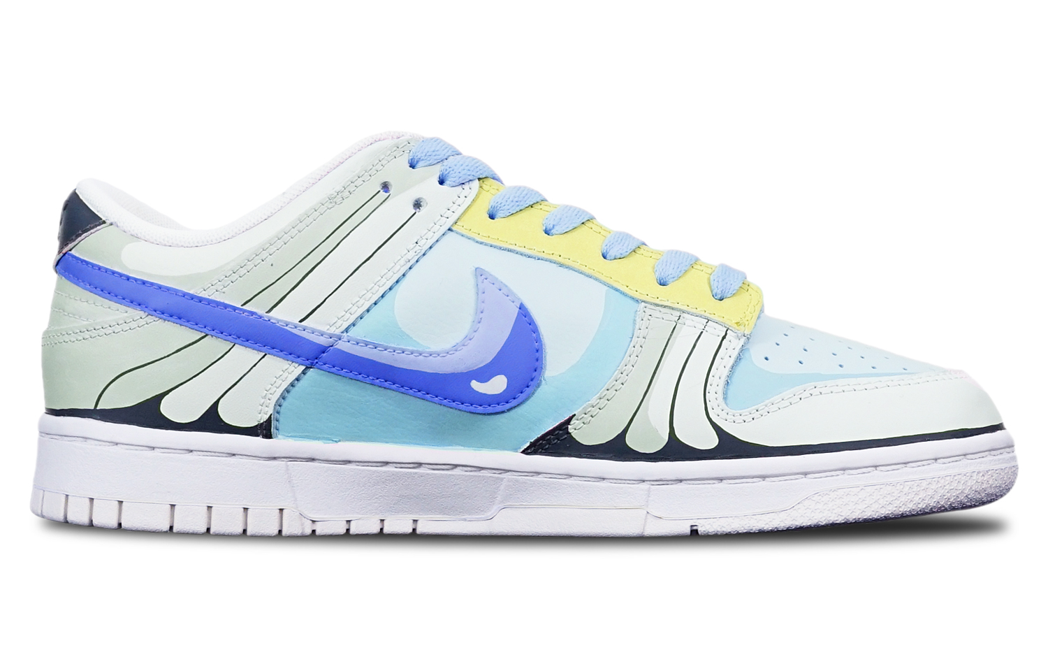 Order 【定制球鞋】 Nike Dunk Low 動漫主題 巴大蝶 限量特殊鞋盒 復古休閒 低幫 板鞋 GS 藍黃灰