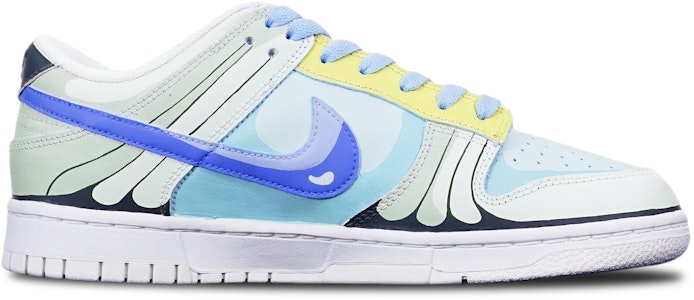 【定制球鞋】 Nike Dunk Low 動漫主題 巴大蝶 限量特殊鞋盒 復古休閒 低幫 板鞋 GS 藍黃灰 Order 【定制球鞋】 Nike Dunk Low 動漫主題 巴大蝶 限量特殊鞋盒 復古休閒 低幫 板鞋 GS 藍黃灰
