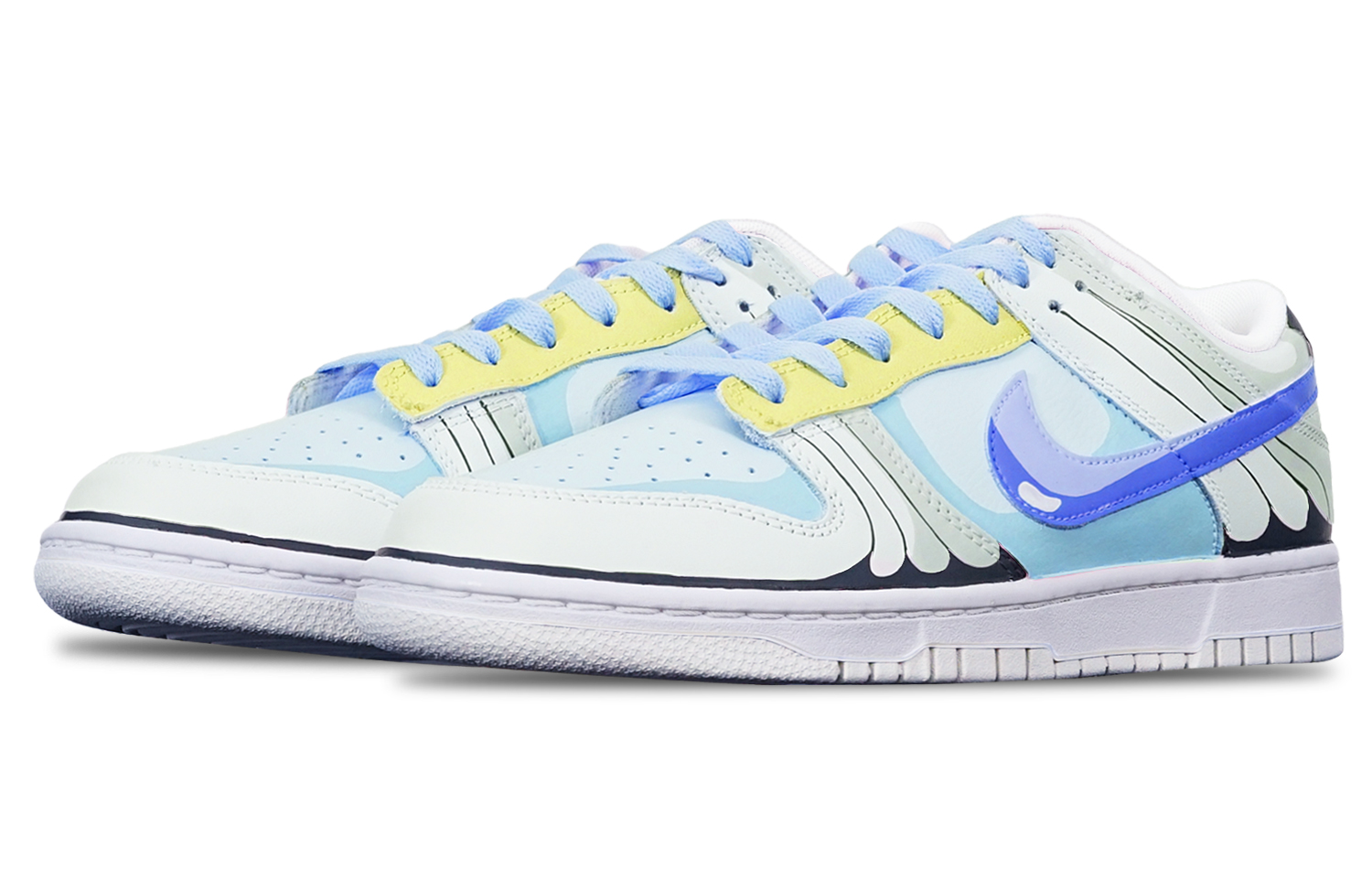 Lookbook 【定制球鞋】 Nike Dunk Low 動漫主題 巴大蝶 限量特殊鞋盒 復古休閒 低幫 板鞋 GS 藍黃灰