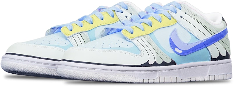 【定制球鞋】 Nike Dunk Low 動漫主題 巴大蝶 限量特殊鞋盒 復古休閒 低幫 板鞋 GS 藍黃灰 Lookbook 【定制球鞋】 Nike Dunk Low 動漫主題 巴大蝶 限量特殊鞋盒 復古休閒 低幫 板鞋 GS 藍黃灰