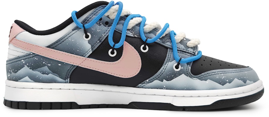 【客製化球鞋】Nike Dunk Low 南極冰川 環保主義 栩栩如生的雪山 解構雙鞋帶 環保主題鞋 低筒 板鞋 GS 粉黑白 Order 【客製化球鞋】Nike Dunk Low 南極冰川 環保主義 栩栩如生的雪山 解構雙鞋帶 環保主題鞋 低筒 板鞋 GS 粉黑白