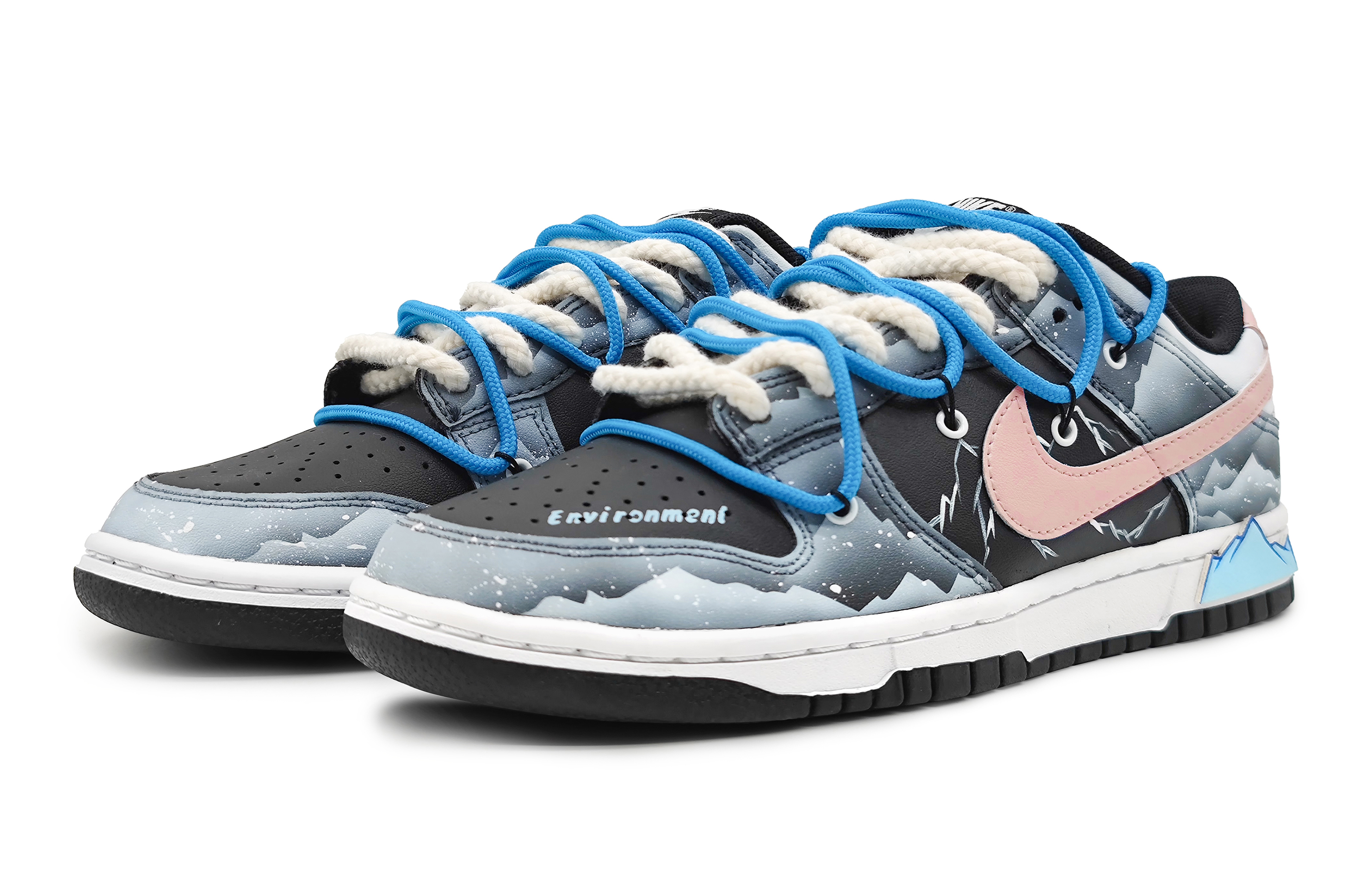 Lookbook [Sepatu Kustom] Nike Dunk Low 'Gletser Antartika' FD1232-001(Team16-女款南极冰川解构粉)