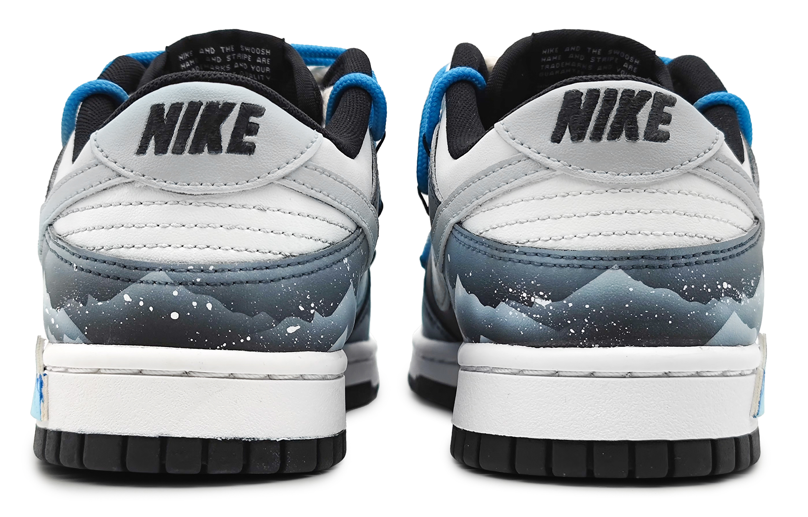 Purchase 【客製化球鞋】Nike Dunk Low 南極冰川 保護環境 維妙維肖的雪山 解構雙鞋帶 環保主題 低筒 板鞋 男款 黑銀