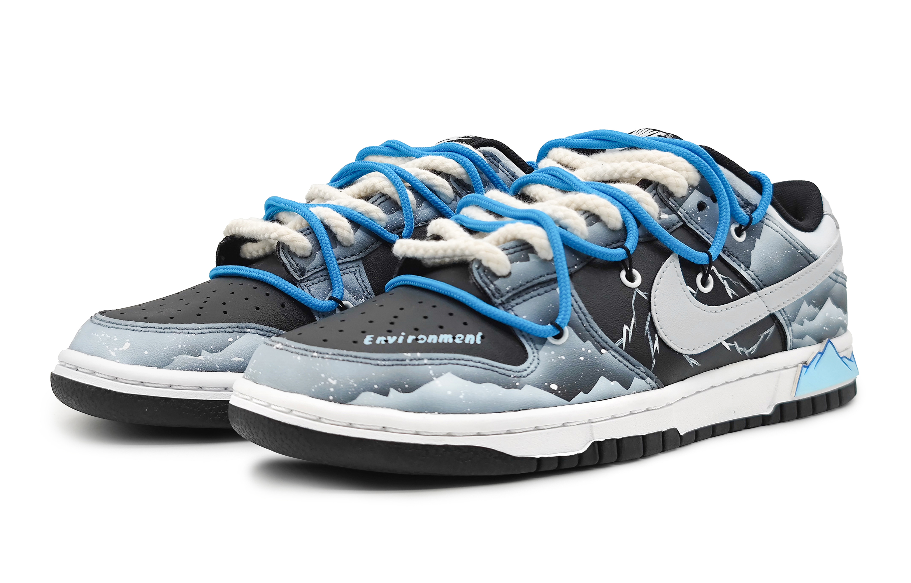 Lookbook 【カスタムシューズ】 ナイキダンクロー「南極氷河 環境保護」 FD1232-001(Team16-女款南极冰川解构银)