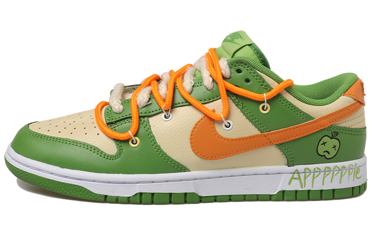 Buy [Kasur Tersuai] Nike Dunk Low 'Apple Smiley Deconstructed Putih-Hijau' DJ6188-300(Team拾玖--复古苹果男)